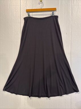 J. Jill Gray Ankle Length Skirt Comfort Fit  Flowing A-Line Silhouette